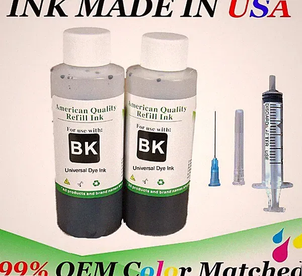 200ml bulk refill ink black for hp dell canon brother lexmark printer