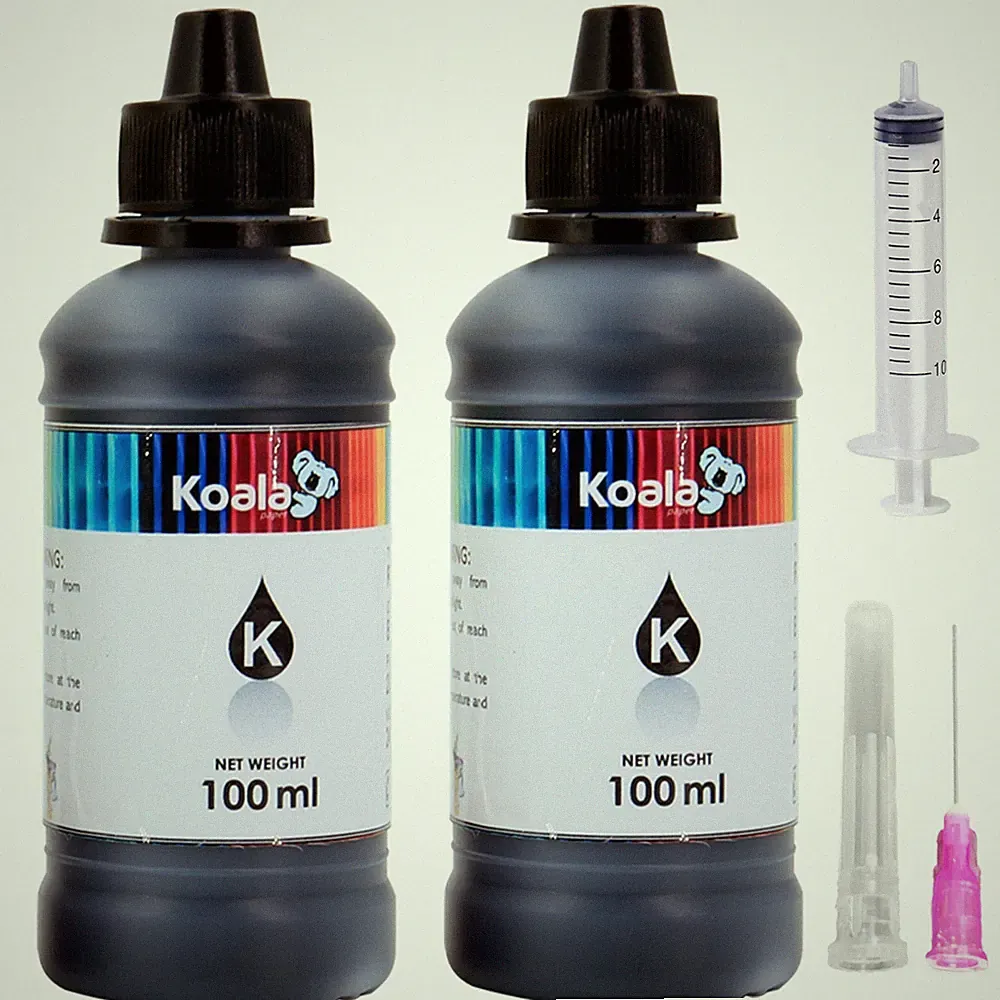 200ML Koala Ink Refill Kit BLACK for Canon HP Brother Epson All Inkjet Printers