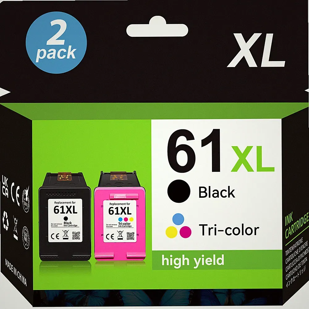 61XL 61 XL Ink Printer Cartridge For HP ENVY 4500 4501 4502 4504 5530 5531 5535