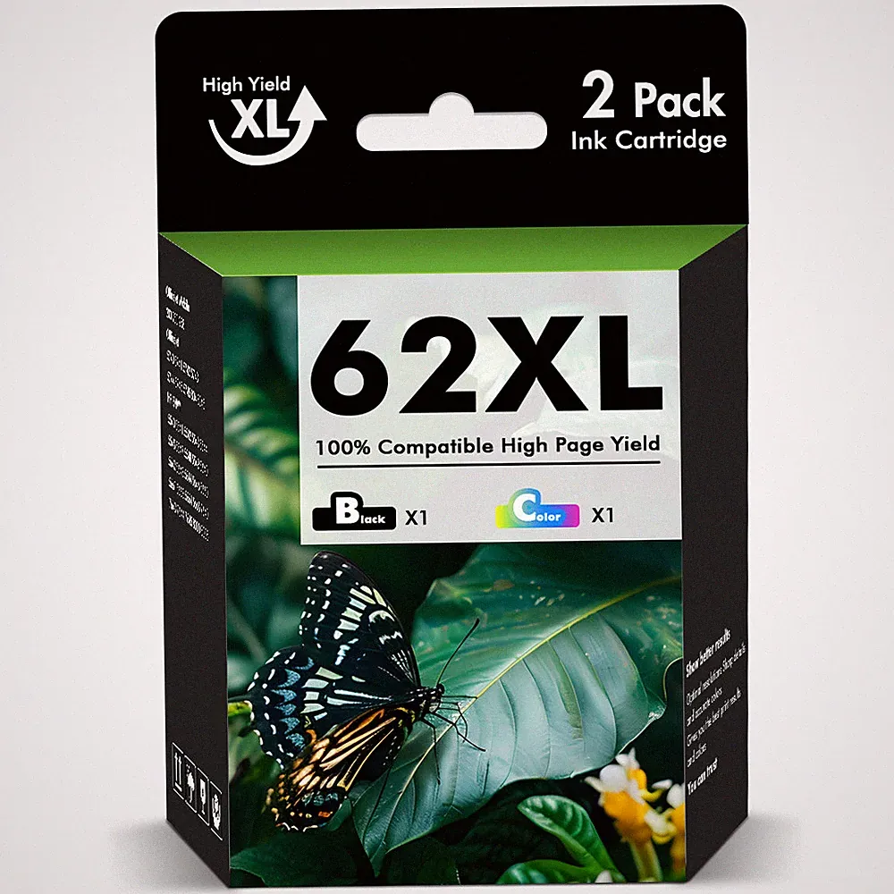 62 XL XXL Ink Cartridge 62 Ink for HP 62XL Envy 7645 7640 5540 5660 5740 Printer