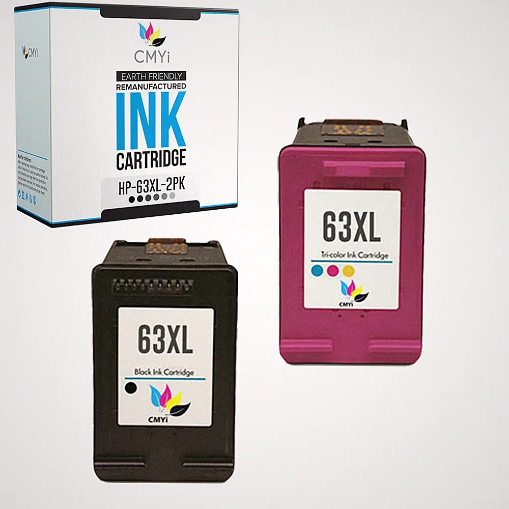 Compatible HP 63XL Black Color Ink Cartridges 63 XL Cartridge Combo Pack