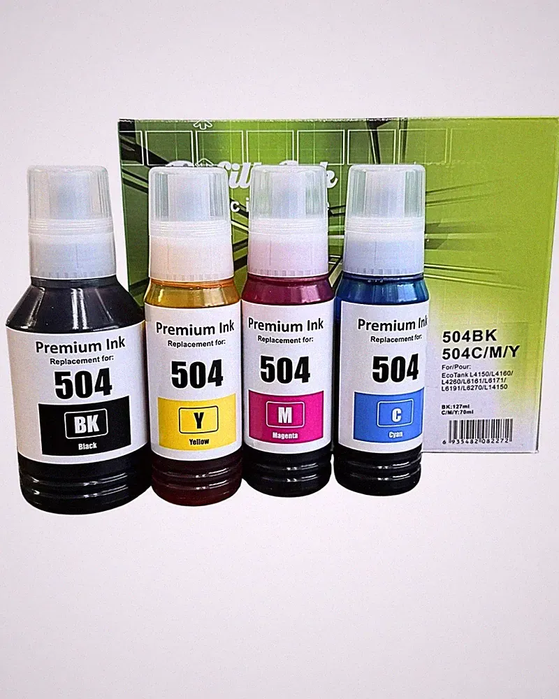 Compatible with Epson 504 Ink Combo Pack for EcoTank Printer Model L New Sealed
