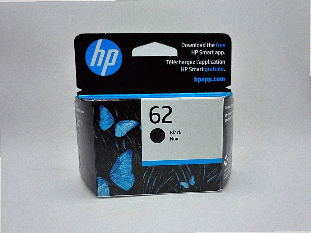 Genuine HP 62 Black Ink Cartridge ~ 200 pages C2P04AN Original Exp - 03/27
