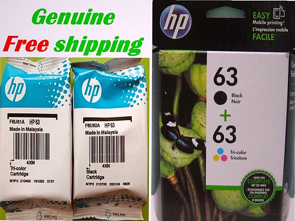 Genuine HP 63 Black Color Ink Cartridge for HP4655 4650 HP4516 4511 4512 Printer