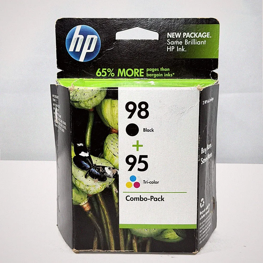 Genuine HP 98 Black/95 Tricolor Ink Printer Cartridge Combo Pack / New