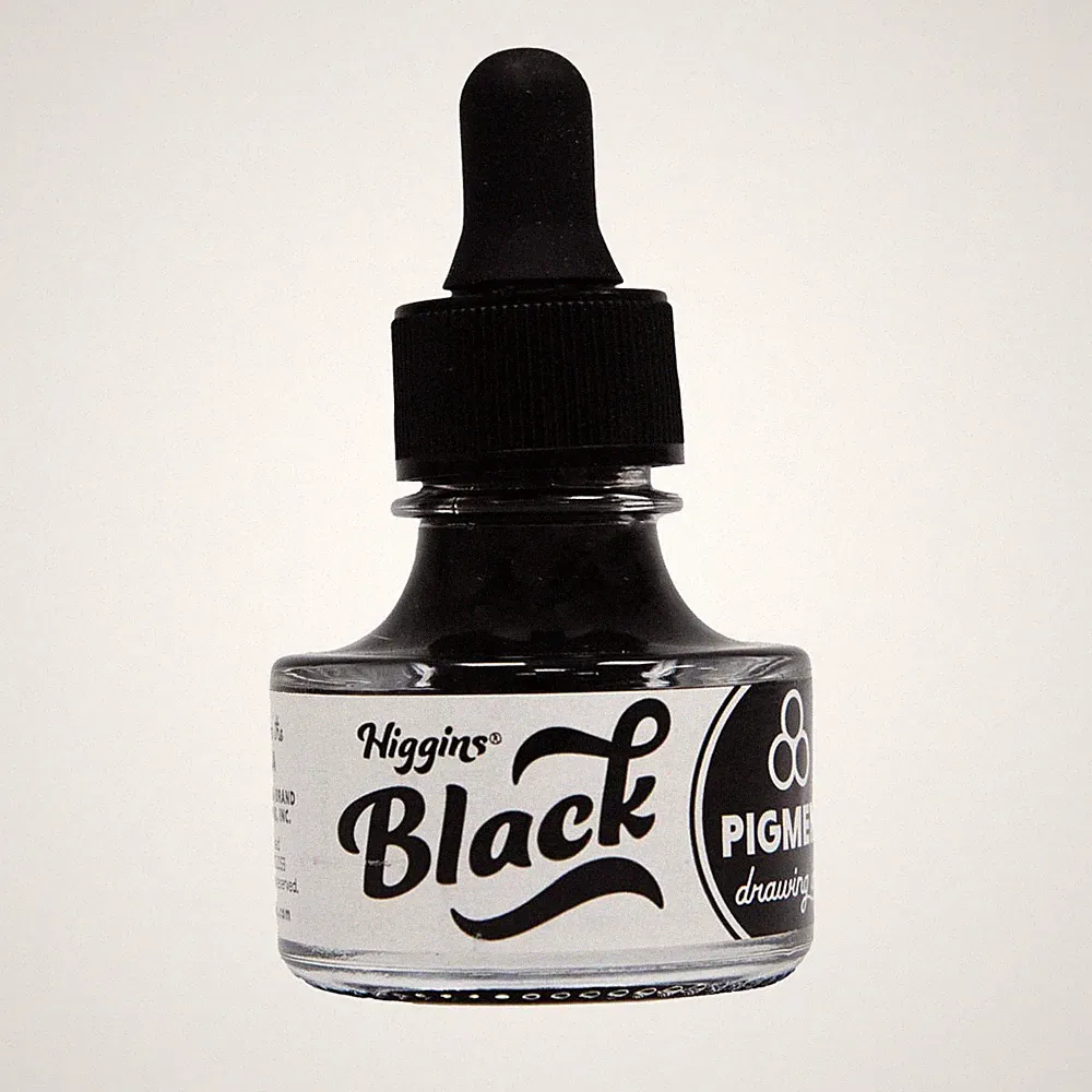 Higgins Pigment-Based Non-Waterproof Black Drawing Ink