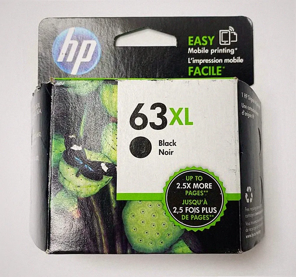 New HP 63 XL Black Ink Cartridge High Yield Genuine OEM Original Sealed Jun 2027
