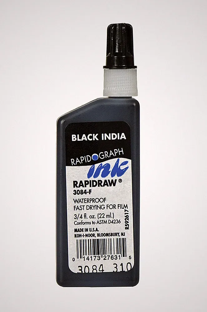 Rapidraw Pigment-Based Ink, 0.75 Oz Bottle, Black, 3084F.BLA, Drawing, Art