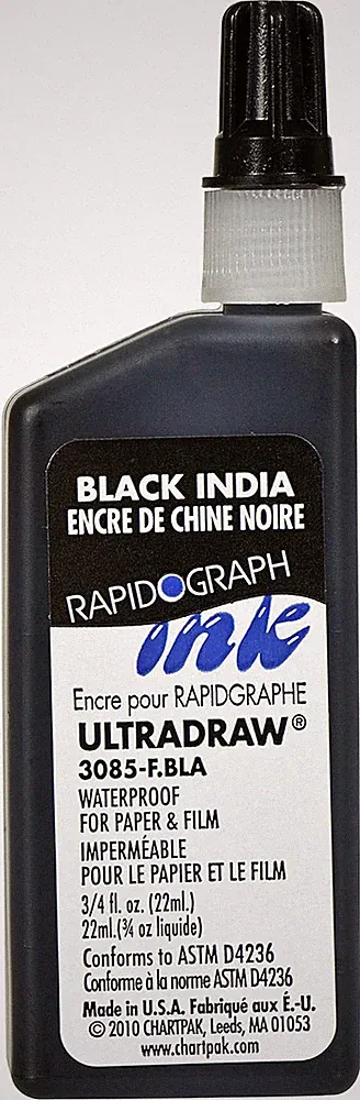 Ultradraw Pigment-Based Ink, 0.75 Ounce Bottle, Black (3085F.BLA)